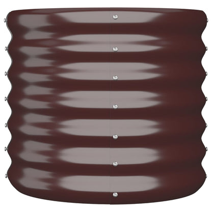 Vaso Giardino Acciaio Zincato 40x40x36 cm Marrone - homemem39