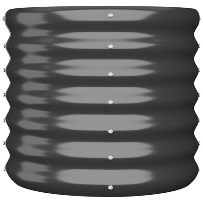 Vaso Giardino Acciaio Zincato 40x40x36cm Antracite - homemem39