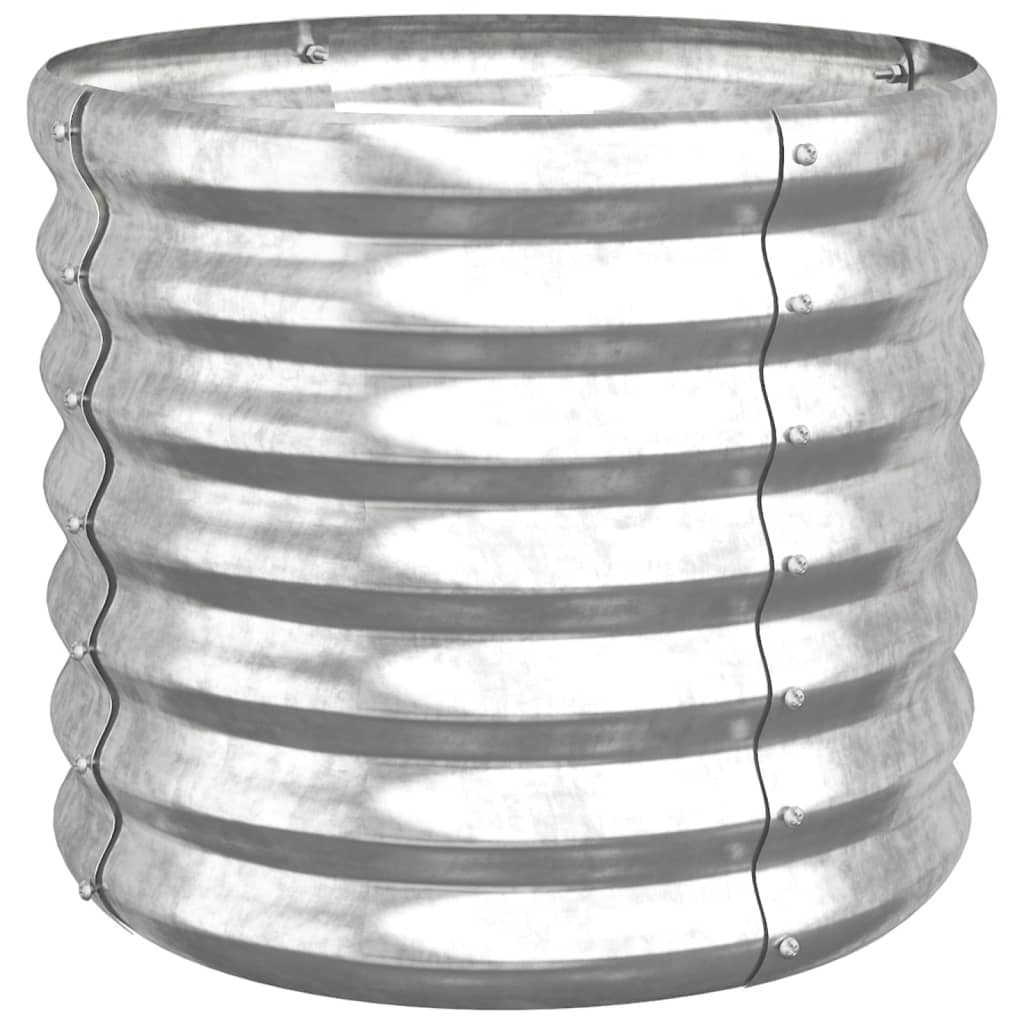 Vaso Giardino Acciaio Zincato 40x40x36 cm Argento
