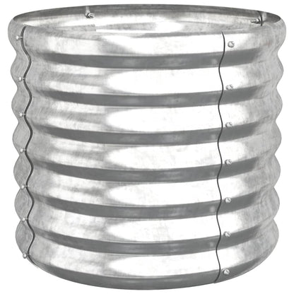 Vaso Giardino Acciaio Zincato 40x40x36 cm Argento