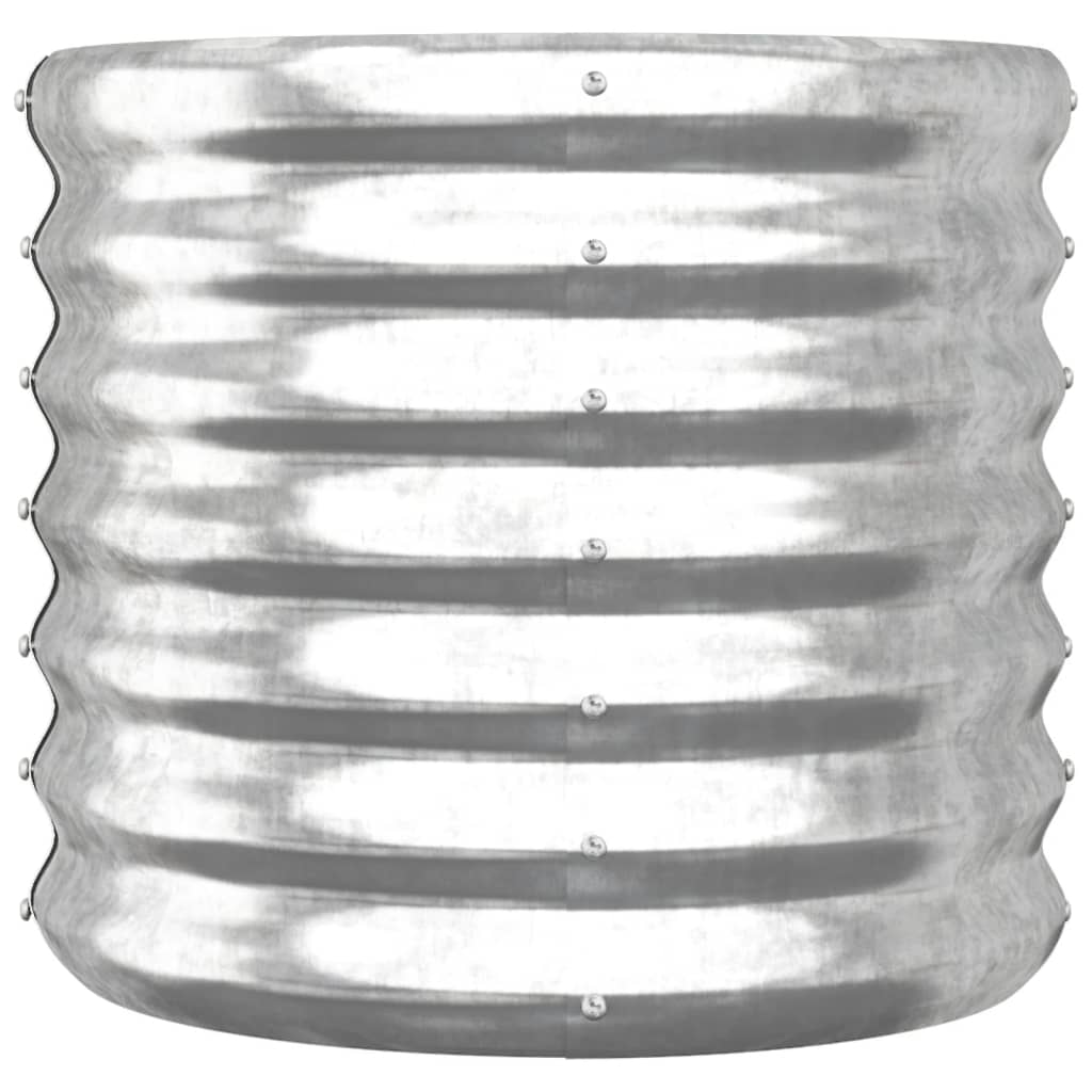 Vaso Giardino Acciaio Zincato 40x40x36 cm Argento