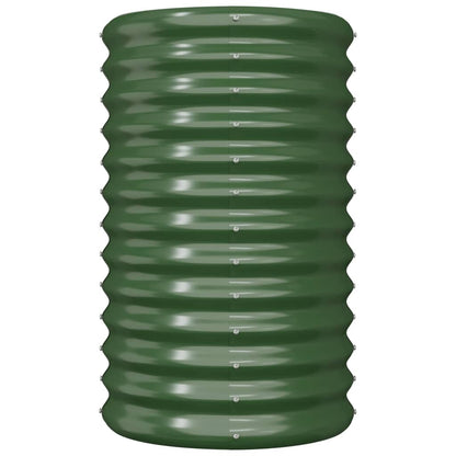 Vaso da Giardino Acciaio Zincato 40x40x68 cm Verde