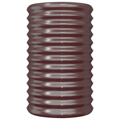 Vaso Giardino Acciaio Zincato 40x40x68 cm Marrone - homemem39