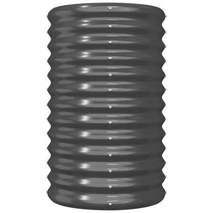 Vaso Giardino Acciaio Zincato 40x40x68 cm Antracite - homemem39