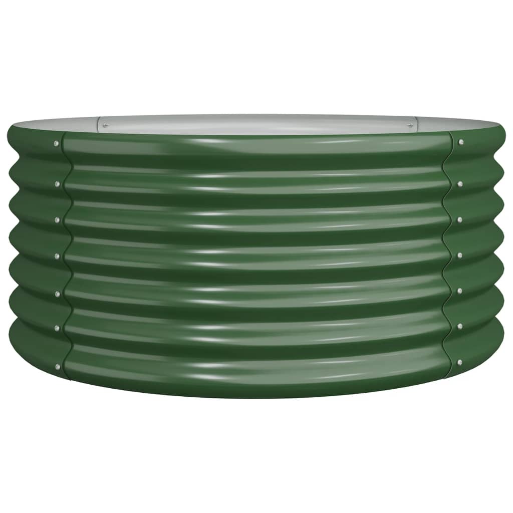 Vaso da Giardino Acciaio Zincato 80x80x36 cm Verde - homemem39