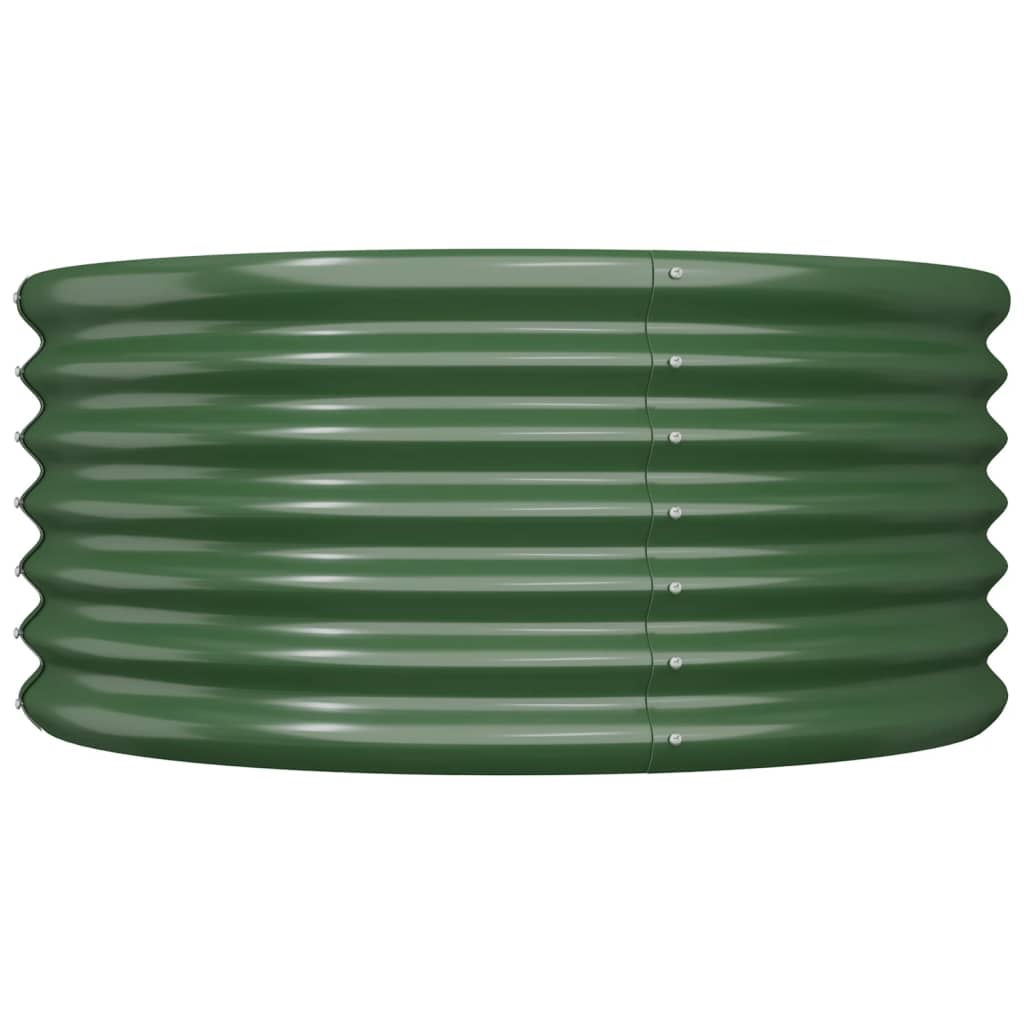 Vaso da Giardino Acciaio Zincato 80x80x36 cm Verde - homemem39