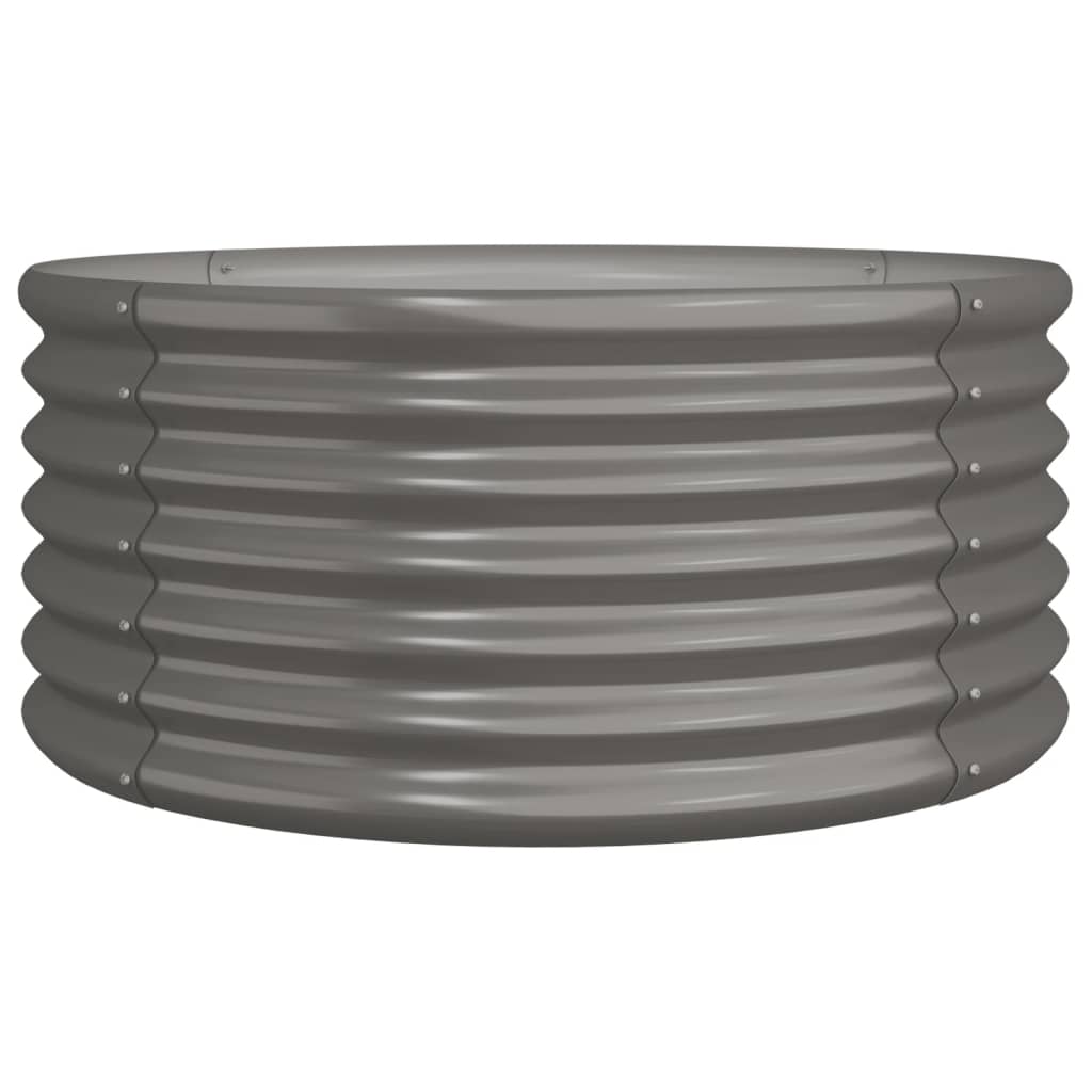 Vaso da Giardino Acciaio Zincato 80x80x36cm Grigio | homemem39