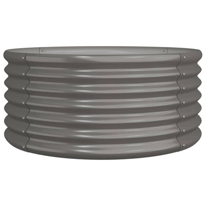 Vaso da Giardino Acciaio Zincato 80x80x36cm Grigio | homemem39