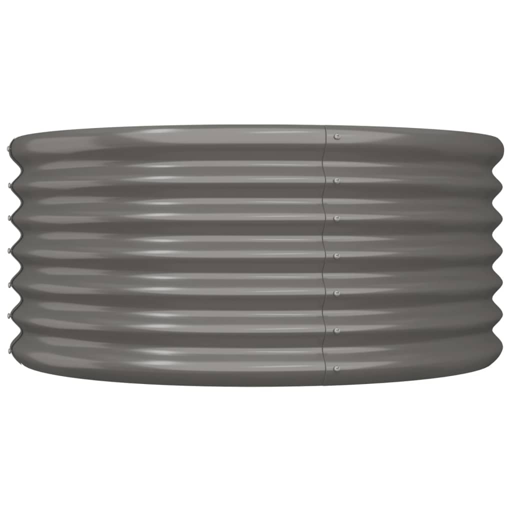 Vaso da Giardino Acciaio Zincato 80x80x36cm Grigio | homemem39