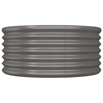 Vaso da Giardino Acciaio Zincato 80x80x36cm Grigio | homemem39