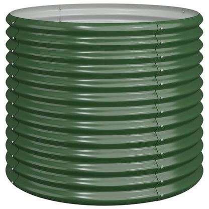 Vaso da Giardino Acciaio Zincato 80x80x68 cm Verde - homemem39