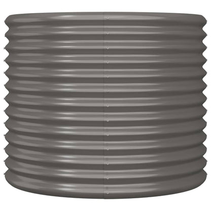 Vaso da Giardino Acciaio Zincato 80x80x68cm Grigio | homemem39