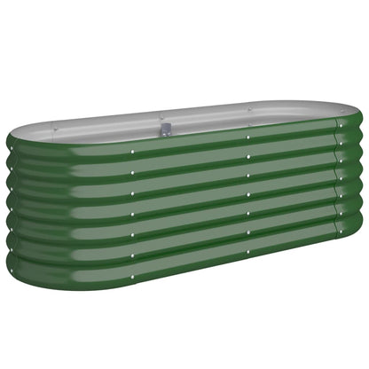 Letto Giardino Acciaio Zincato 114x40x36 cm Verde - homemem39