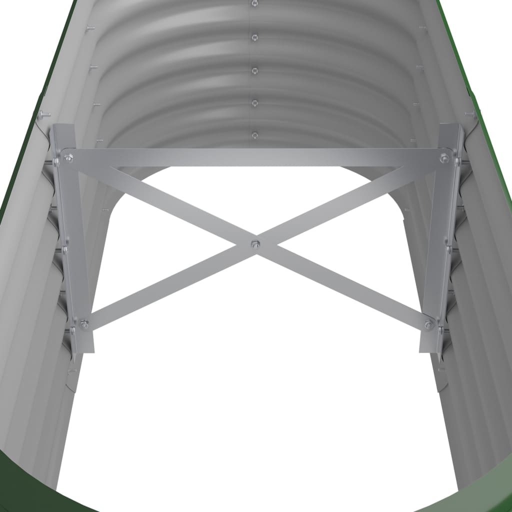 Letto Giardino Acciaio Zincato 114x40x36 cm Verde | homemem39
