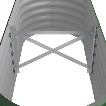Letto Giardino Acciaio Zincato 114x40x36 cm Verde | homemem39