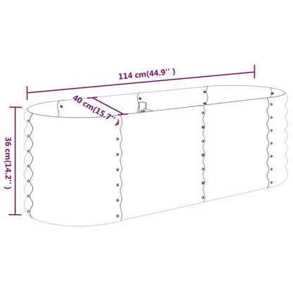 Letto Giardino Acciaio Zincato 114x40x36 cm Verde | homemem39