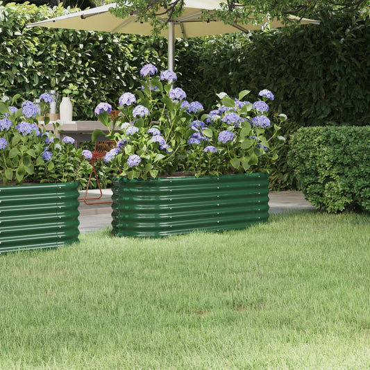 Letto Giardino Acciaio Zincato 114x40x36 cm Verde | homemem39
