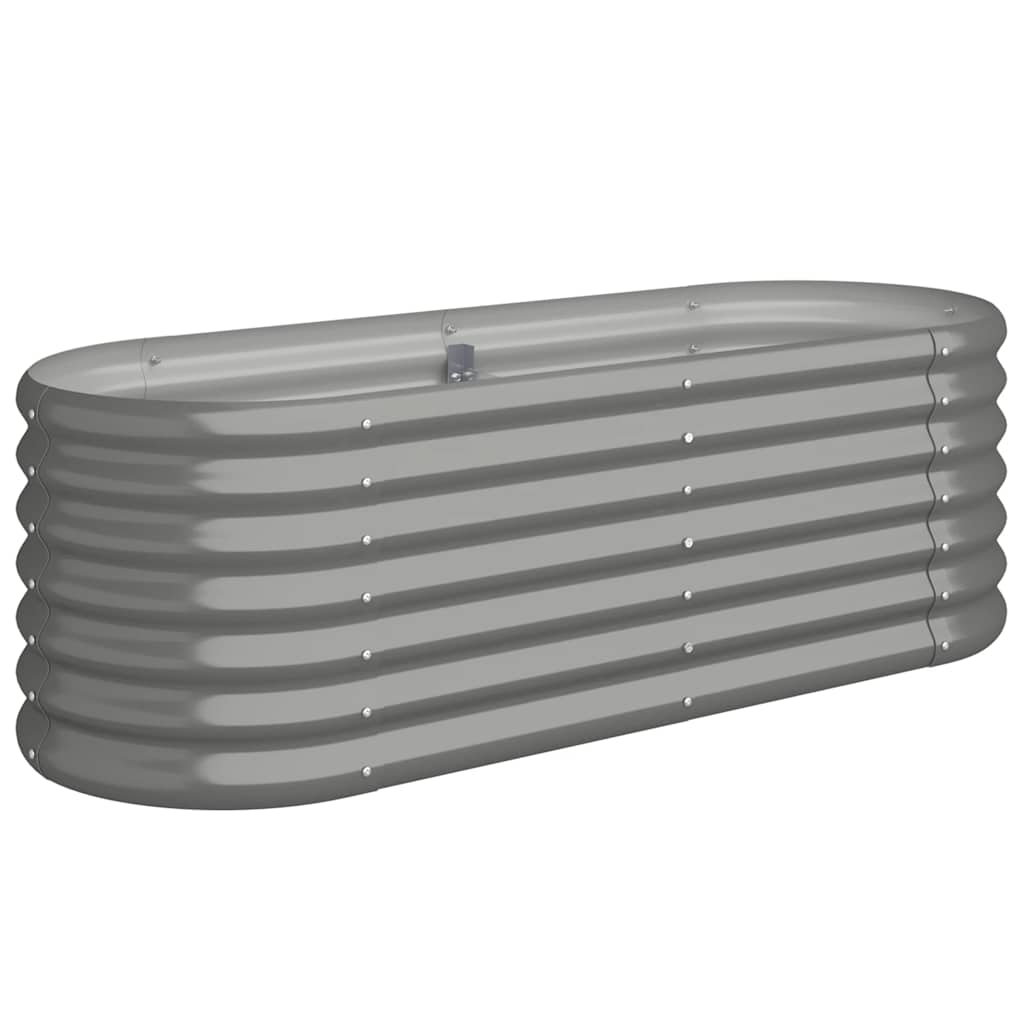 Letto Giardino Acciaio Zincato 114x40x36 cm Grigio | homemem39