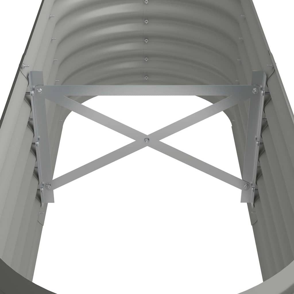 Letto Giardino Acciaio Zincato 114x40x36 cm Grigio - homemem39