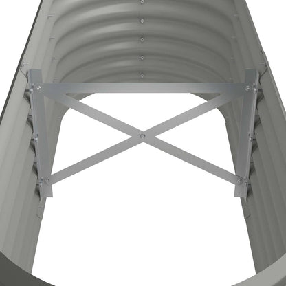 Letto Giardino Acciaio Zincato 114x40x36 cm Grigio - homemem39