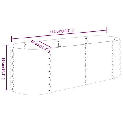 Letto Giardino Acciaio Zincato 114x40x36 cm Grigio | homemem39