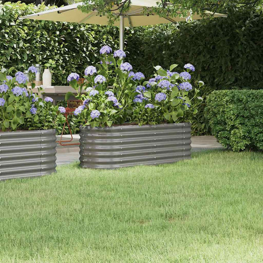 Letto Giardino Acciaio Zincato 114x40x36 cm Grigio - homemem39