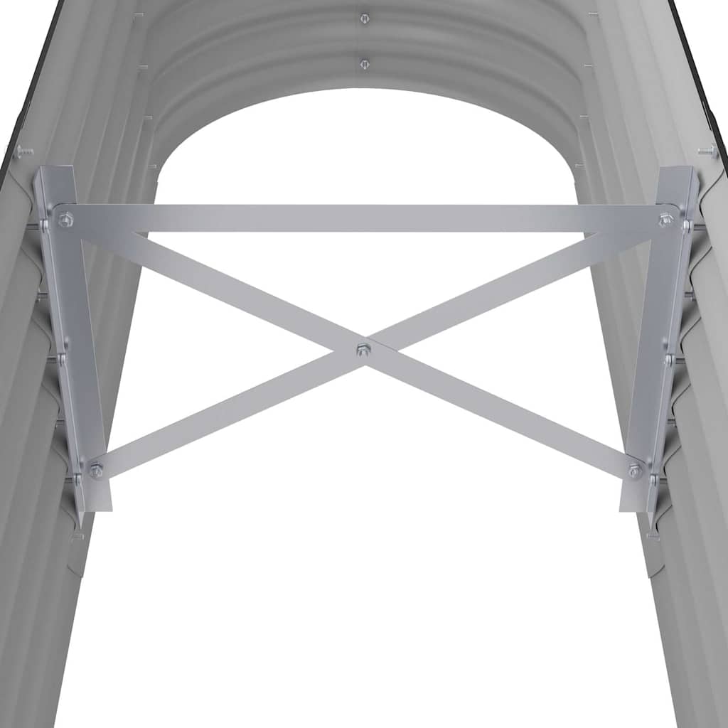 Letto da Giardino in Acciaio Zincato 114x40x36 cm Antracite