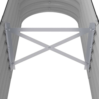 Letto da Giardino in Acciaio Zincato 114x40x36 cm Antracite