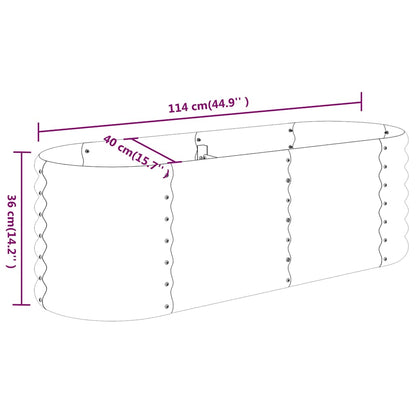 Letto da Giardino in Acciaio Zincato 114x40x36 cm Antracite