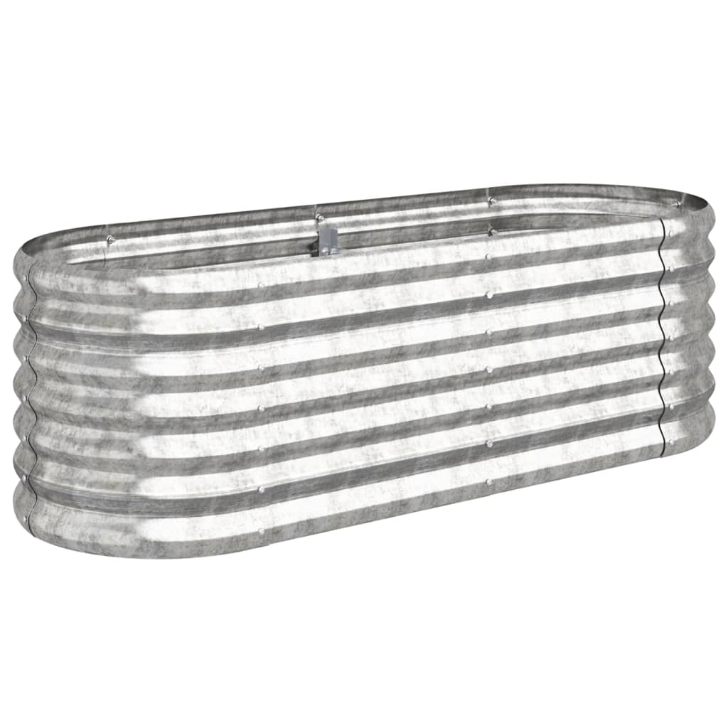 Letto Giardino Acciaio Verniciato a Polvere 114x40x36cm Argento - homemem39