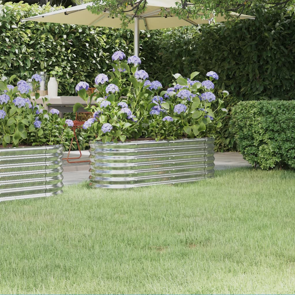 Letto Giardino Acciaio Zincato 114x40x36cm Argento | homemem39