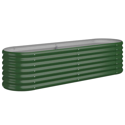 Letto Giardino Acciaio Zincato 152x40x36 cm Verde - homemem39