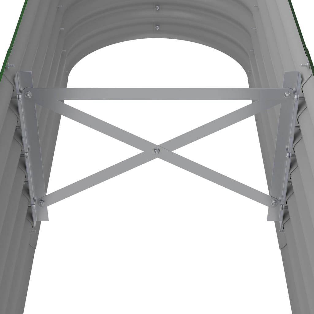 Letto Giardino Acciaio Zincato 152x40x36 cm Verde - homemem39
