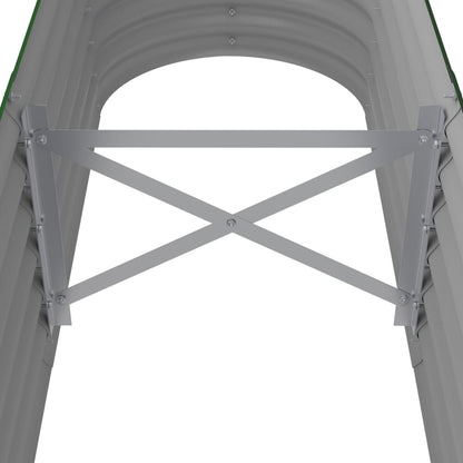 Letto Giardino Acciaio Zincato 152x40x36 cm Verde - homemem39