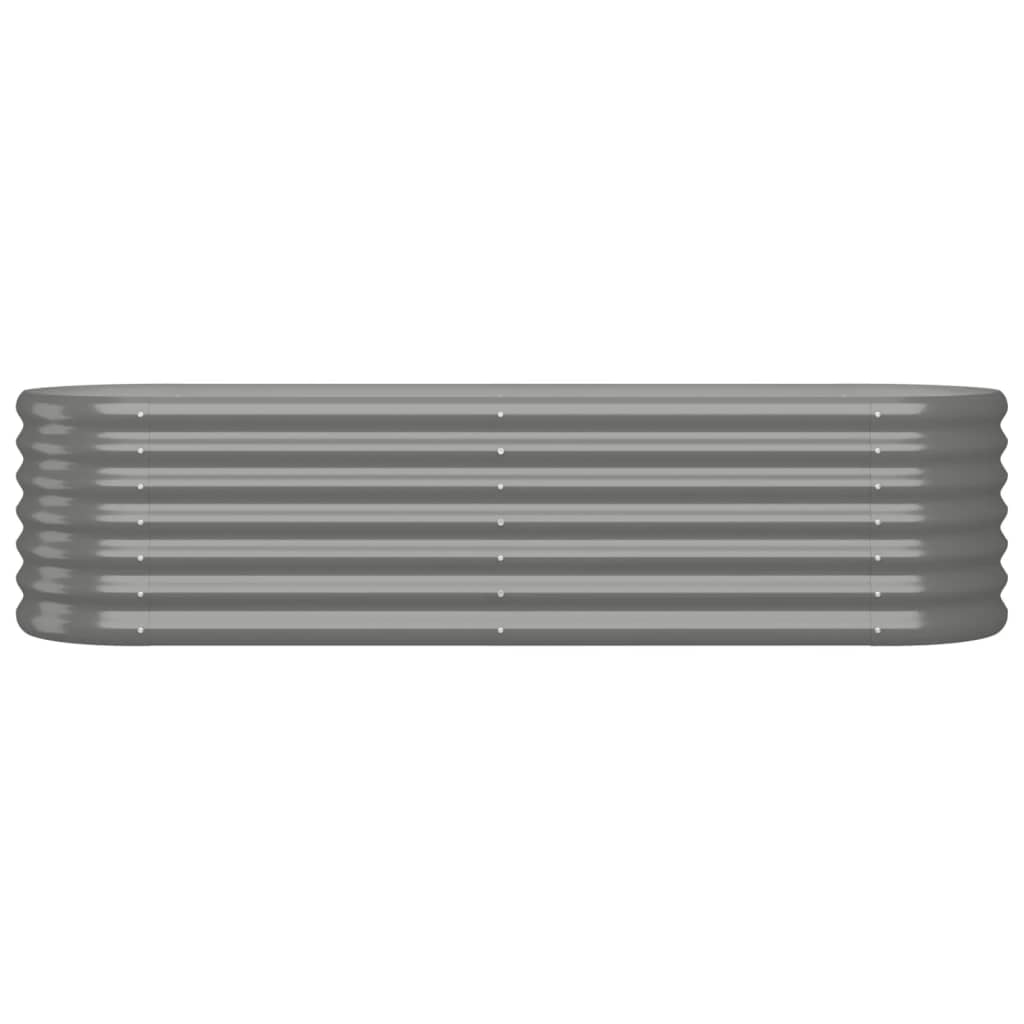 Letto Giardino Acciaio Zincato 152x40x36 cm Grigio | homemem39