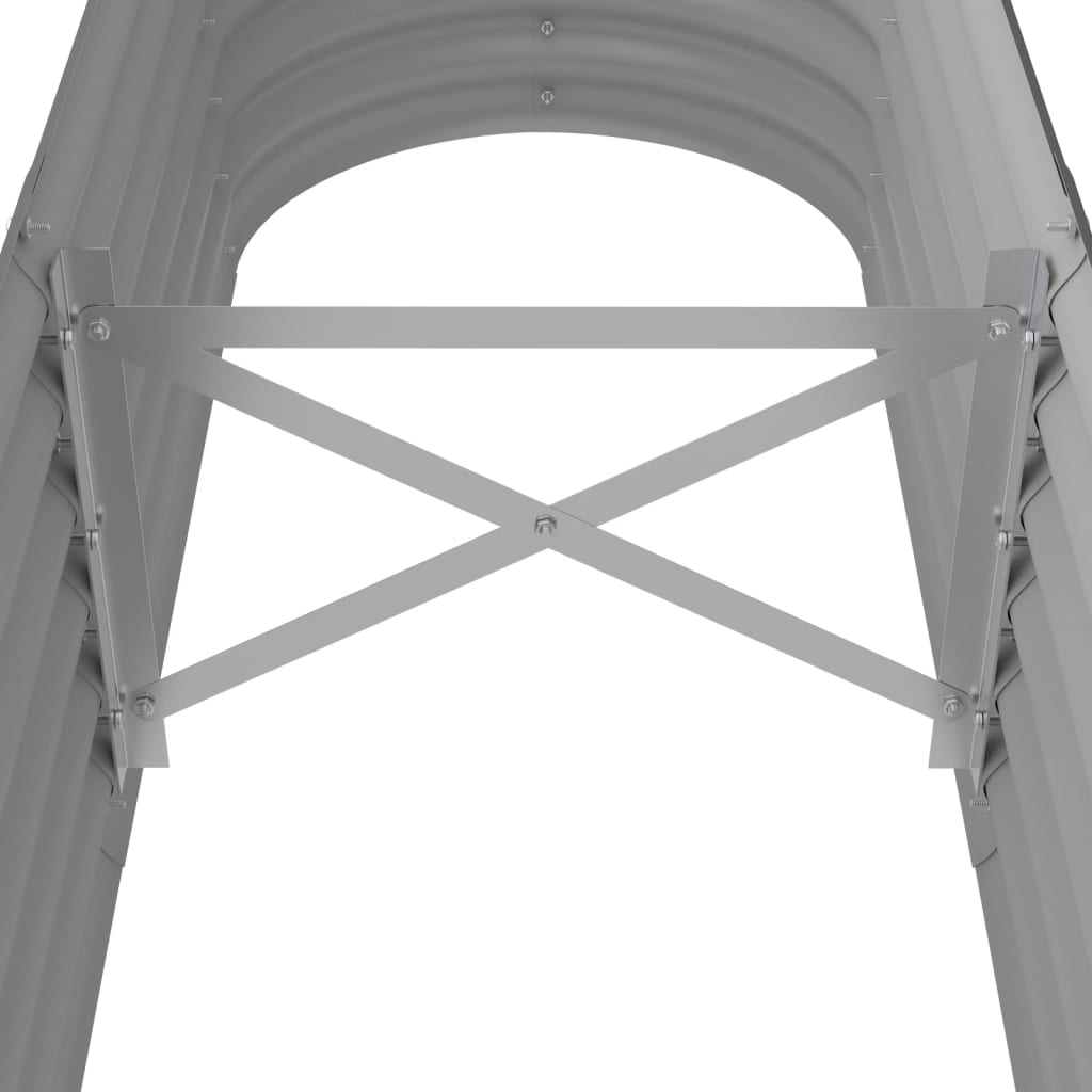 Letto Giardino Acciaio Zincato 152x40x36 cm Grigio | homemem39