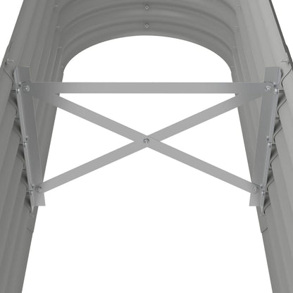 Letto Giardino Acciaio Zincato 152x40x36 cm Grigio | homemem39