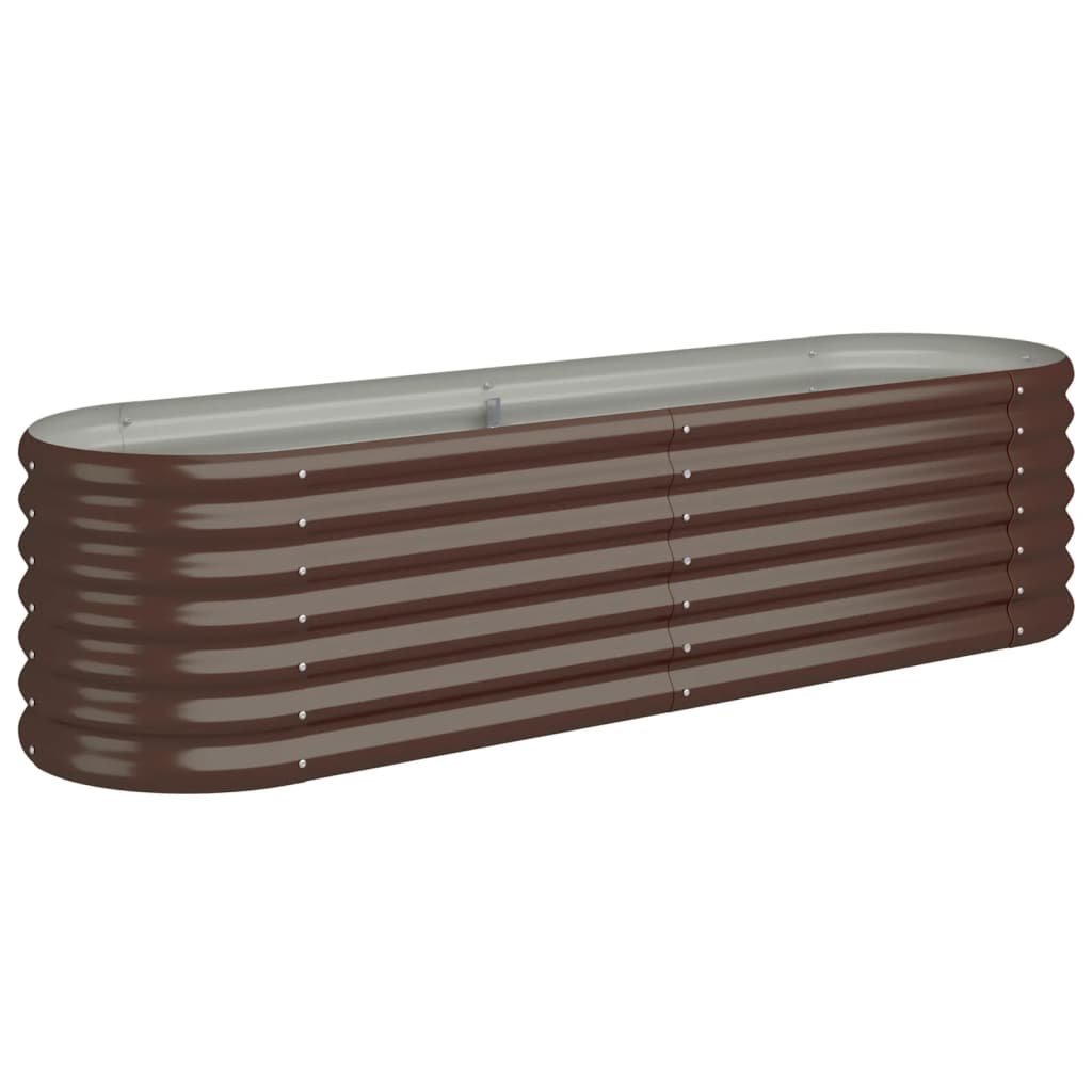 Letto Giardino Acciaio Zincato 152x40x36cm Marrone | homemem39