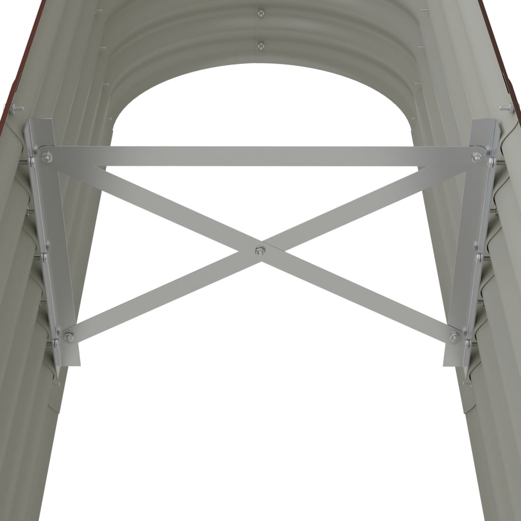 Letto Giardino Acciaio Zincato 152x40x36cm Marrone | homemem39
