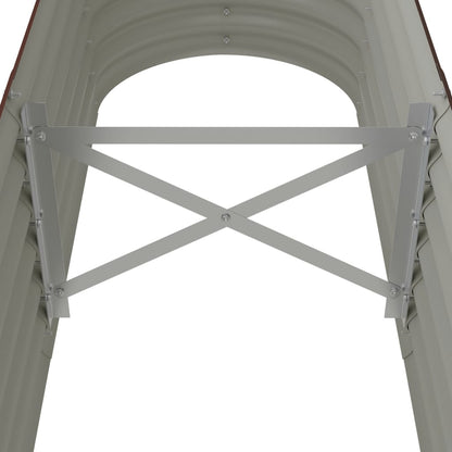 Letto Giardino Acciaio Zincato 152x40x36cm Marrone | homemem39