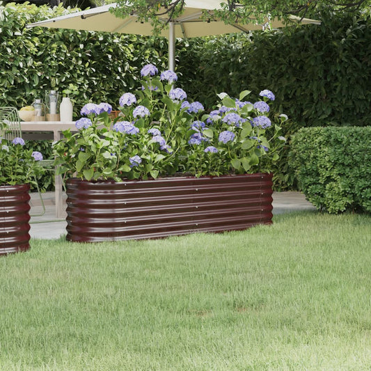 Letto Giardino Acciaio Zincato 152x40x36cm Marrone