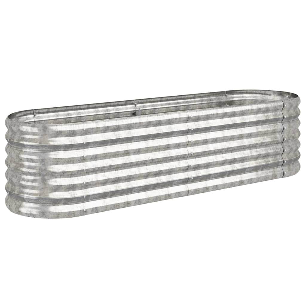 Letto Giardino Acciaio Zincato 152x40x36cm Argento | homemem39