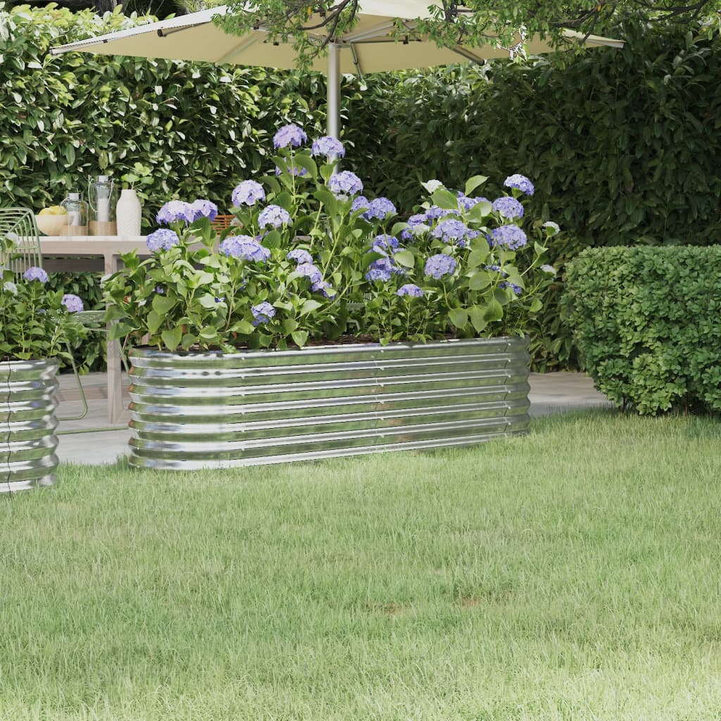 Letto Giardino Acciaio Zincato 152x40x36cm Argento | homemem39