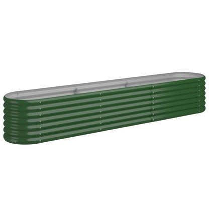 Letto Giardino Acciaio Zincato 224x40x36 cm Verde | homemem39