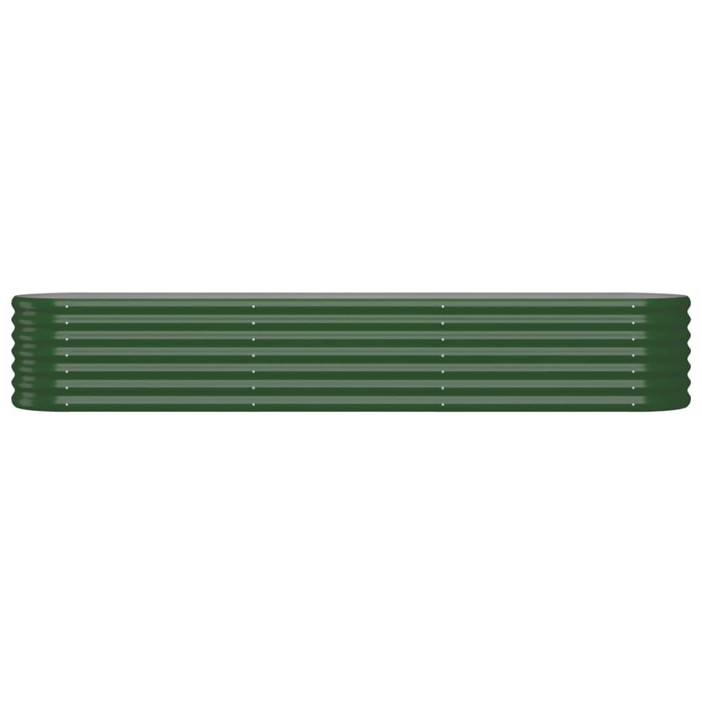 Letto Giardino Acciaio Zincato 224x40x36 cm Verde | homemem39