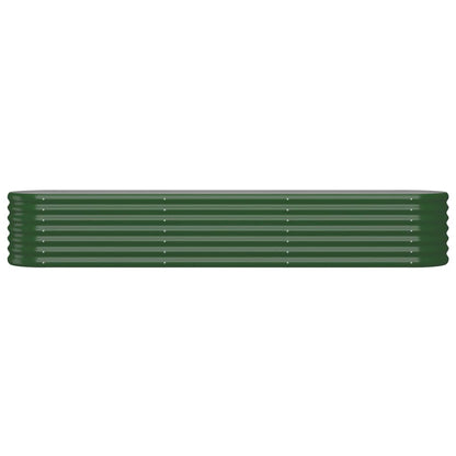 Letto Giardino Acciaio Zincato 224x40x36 cm Verde | homemem39
