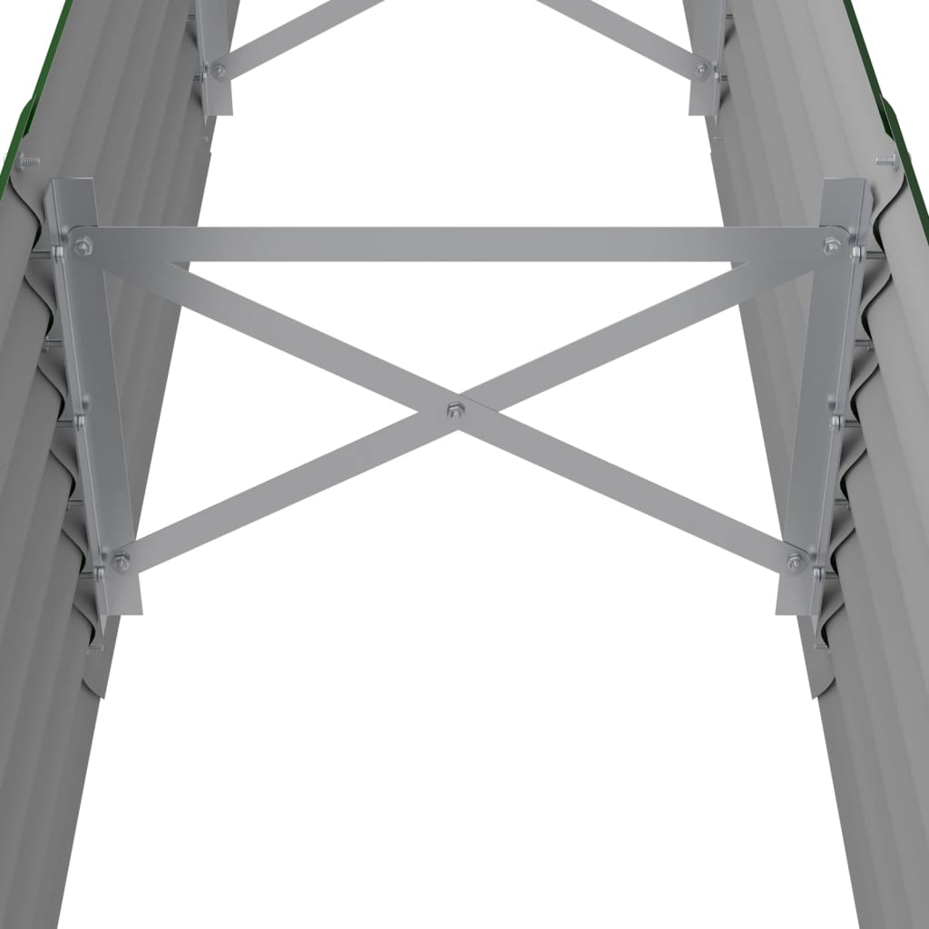 Letto Giardino Acciaio Zincato 224x40x36 cm Verde | homemem39