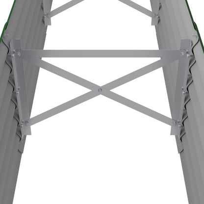 Letto Giardino Acciaio Zincato 224x40x36 cm Verde | homemem39