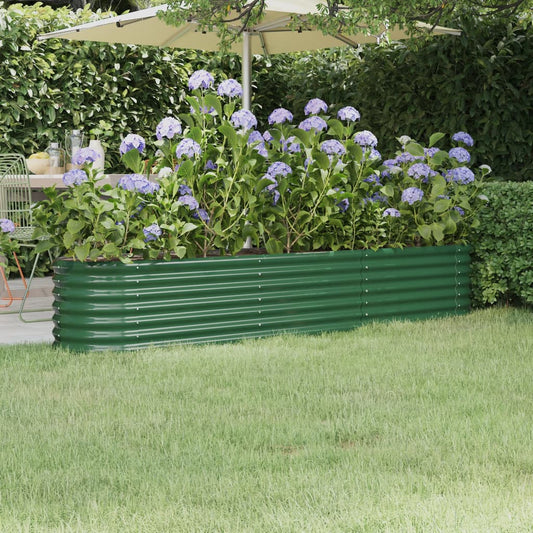 Letto Giardino Acciaio Verniciato a Polvere 224x40x36 cm Verde - homemem39