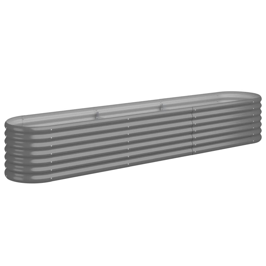 Letto Giardino Acciaio Zincato 224x40x36 cm Grigio | homemem39